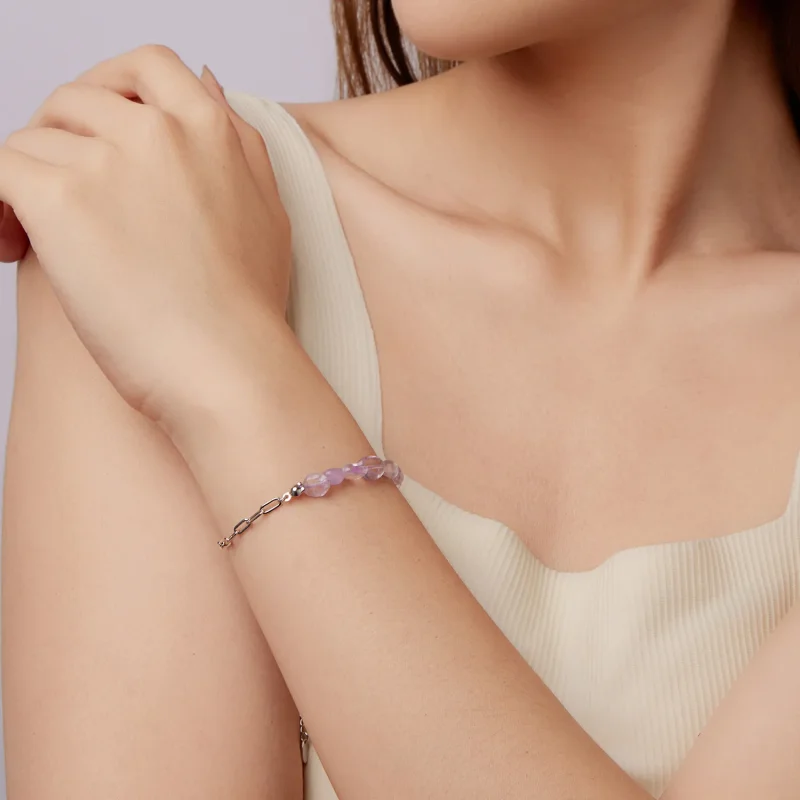 (zdjęcie do) Pandora Style 925 Srebro Próby 925 z Powłoką Platynową Bransoletka z Kryształem - Wyświetl 7