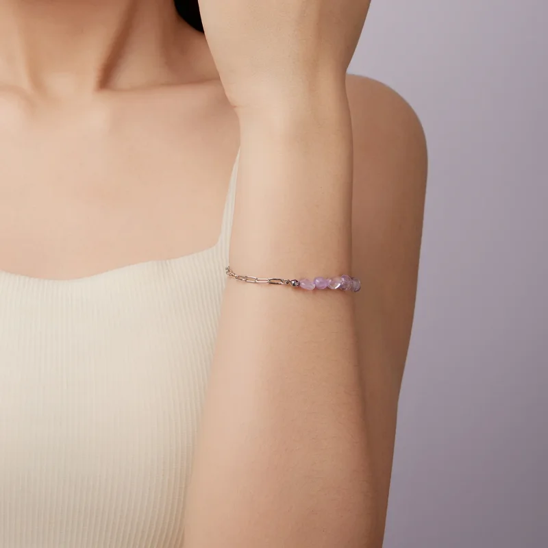 (zdjęcie do) Pandora Style 925 Srebro Próby 925 z Powłoką Platynową Bransoletka z Kryształem - Wyświetl 8