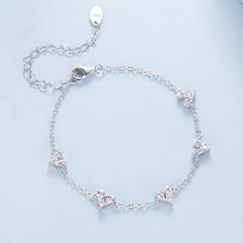(zdjęcie do) Pandora Style 925 Srebro Próby 925 z Platynowym Powłoką Bransoletka z Sercem z C - Wyświetl 3
