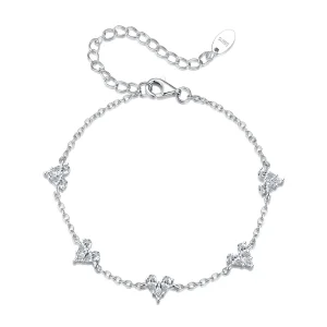 (zdjęcie do) Pandora Style 925 Srebro Próby 925 z Platynowym Powłoką Bransoletka z Sercem z Cyrkonii - BSB227