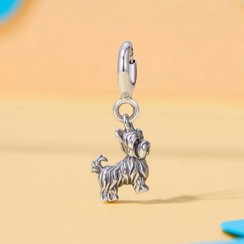 (zdjęcie do) Pandora Style Yorkshire Terrier 925 Srebrna Zawieszka - Utleniana Ozdoba Zwierza - Wyświetl 2