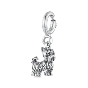(zdjęcie do) Pandora Style Yorkshire Terrier 925 Srebrna Zawieszka - Utleniana Ozdoba Zwierzaka - BSC1130