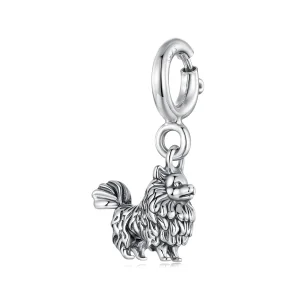 (zdjęcie do) Pandora Style Pomorski Wisiorek z Zaciskiem ze Srebra Próby 925 - Utleniany Charm z Psem - BSC1131