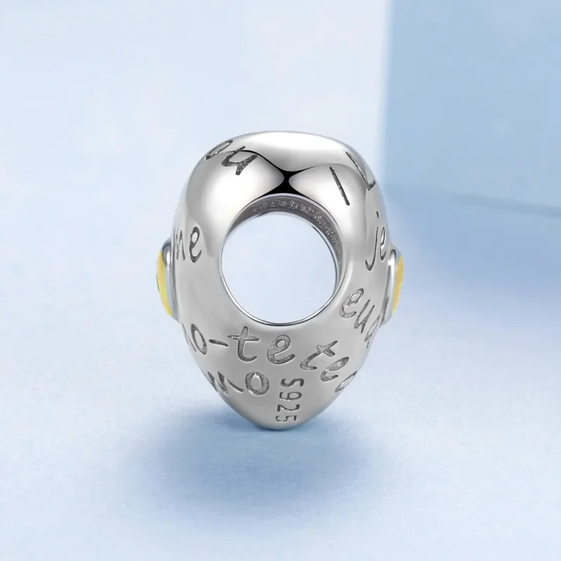 (zdjęcie do) Pandora Style "Kocham Cię" Koralik z 925 Srebra Próby z Cyrkoniami - Charm Plate - Wyświetl 3