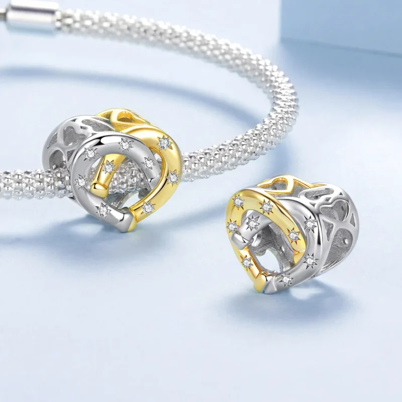 (zdjęcie do) Pandora Style Heart Horseshoe 925 Srebro Próby 925 Koralik z Cyrkoniami - Plater - Wyświetl 4