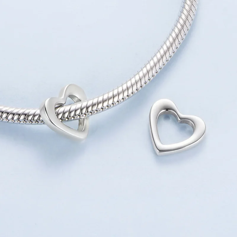 (zdjęcie do) Pandora Style Heart 925 Srebro Próba Koralik - Utleniony Amulet Miłości - BSC113 - Wyświetl 4