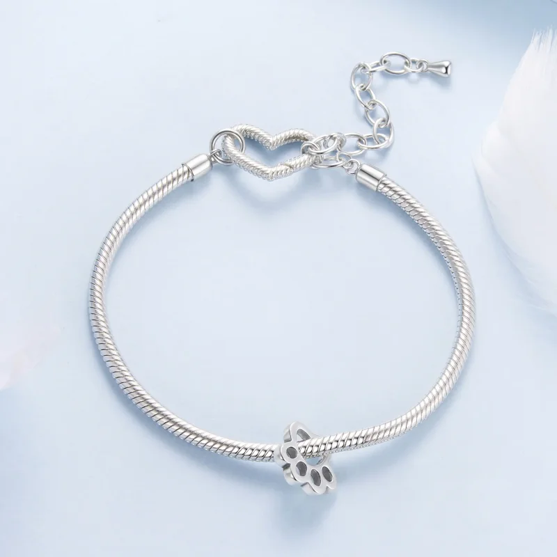 (zdjęcie do) Pandora Style Łapka 925 Srebro Próby 925 Koralik - Utleniana Pamiątka po Zwierzę - Wyświetl 5