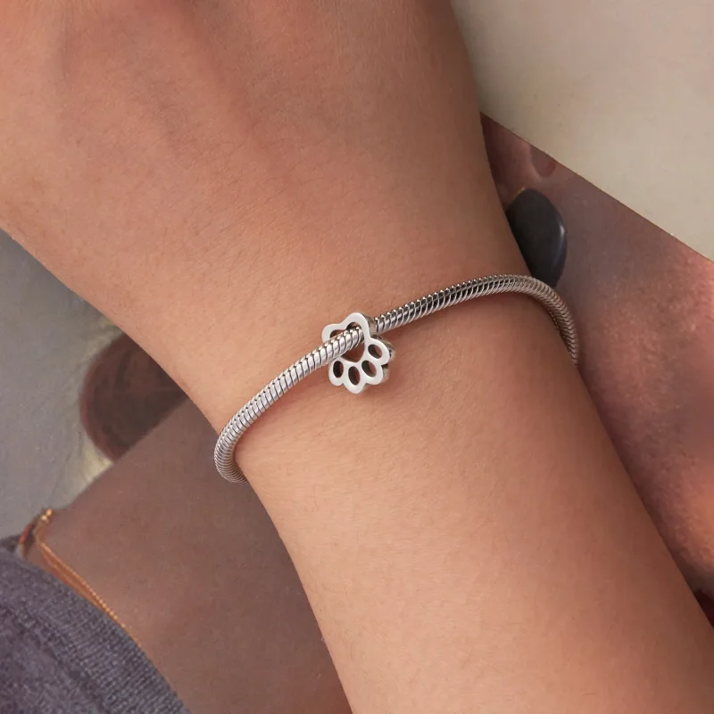 (zdjęcie do) Pandora Style Łapka 925 Srebro Próby 925 Koralik - Utleniana Pamiątka po Zwierzę - Wyświetl 6