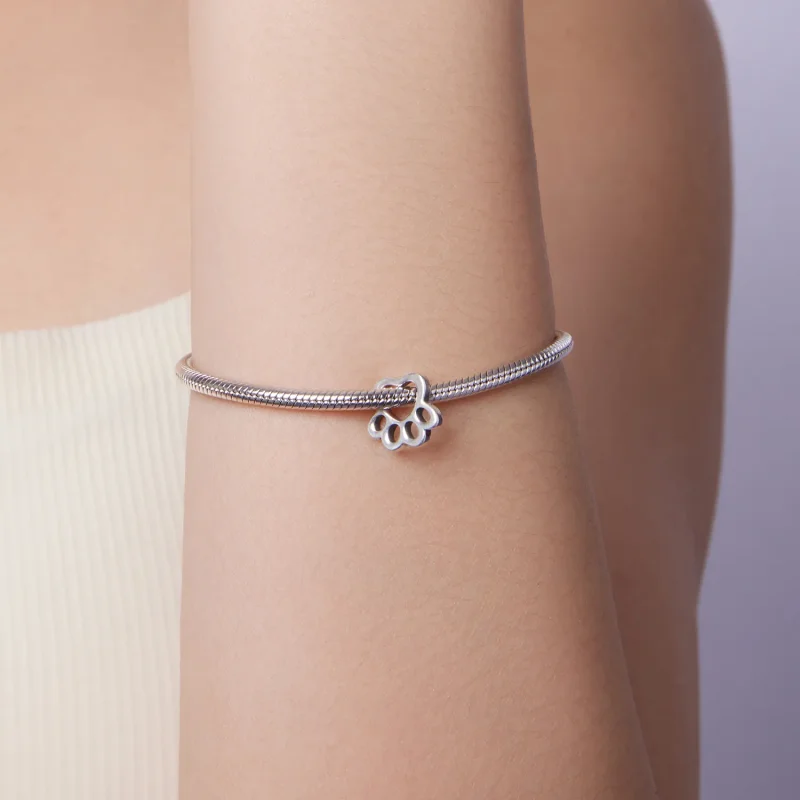 (zdjęcie do) Pandora Style Łapka 925 Srebro Próby 925 Koralik - Utleniana Pamiątka po Zwierzę - Wyświetl 7