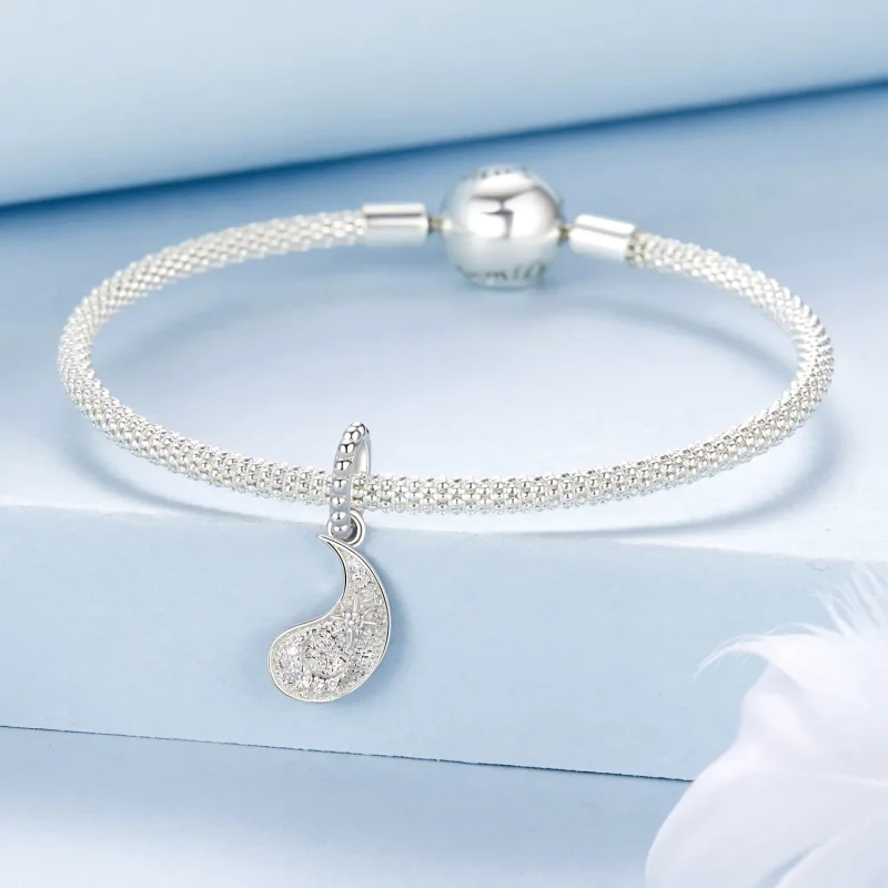 (zdjęcie do) Pandora Style Tai Chi Yin Yang Gwiazda Księżyc 925 Srebro Próby z Cyrkoniami - P - Wyświetl 3
