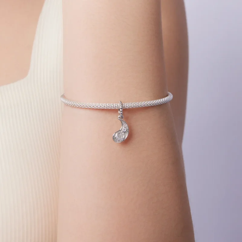 (zdjęcie do) Pandora Style Tai Chi Yin Yang Gwiazda Księżyc 925 Srebro Próby z Cyrkoniami - P - Wyświetl 6