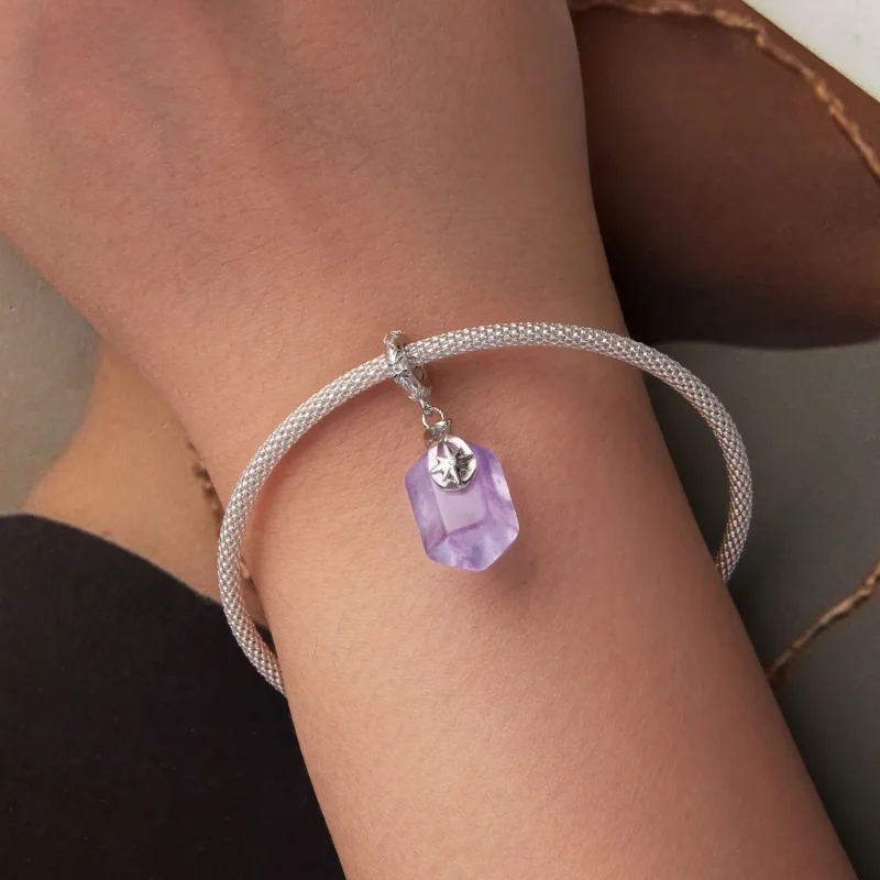 (zdjęcie do) Pandora Style 925 Srebrna Zawieszka z Energizującym Ametystem, Naturalnym Kwarce - Wyświetl 6