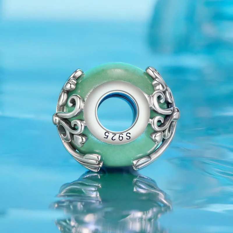 (zdjęcie do) Pandora Style 925 Srebro Próby 925 Koralik Drzewo Życia z Aventurynem i Oksydowa - Wyświetl 3