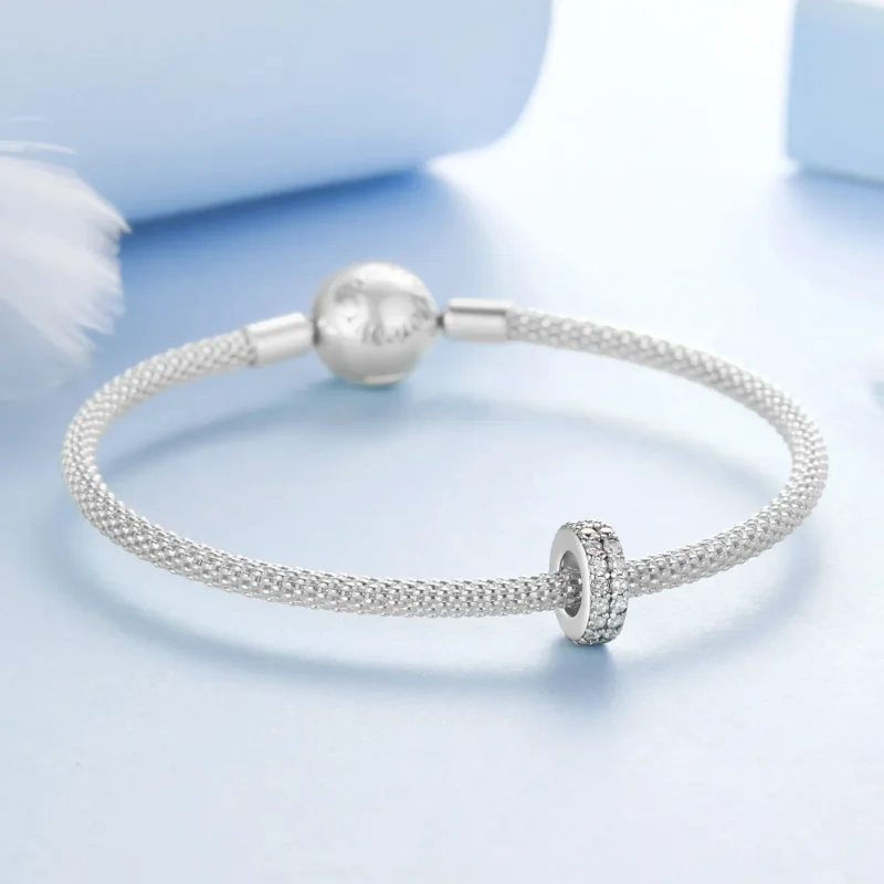 (zdjęcie do) Pandora Style 925 Srebro Próby 925 Podwójna Warstwa Błyszczący Koralik Rozdziela - Wyświetl 5