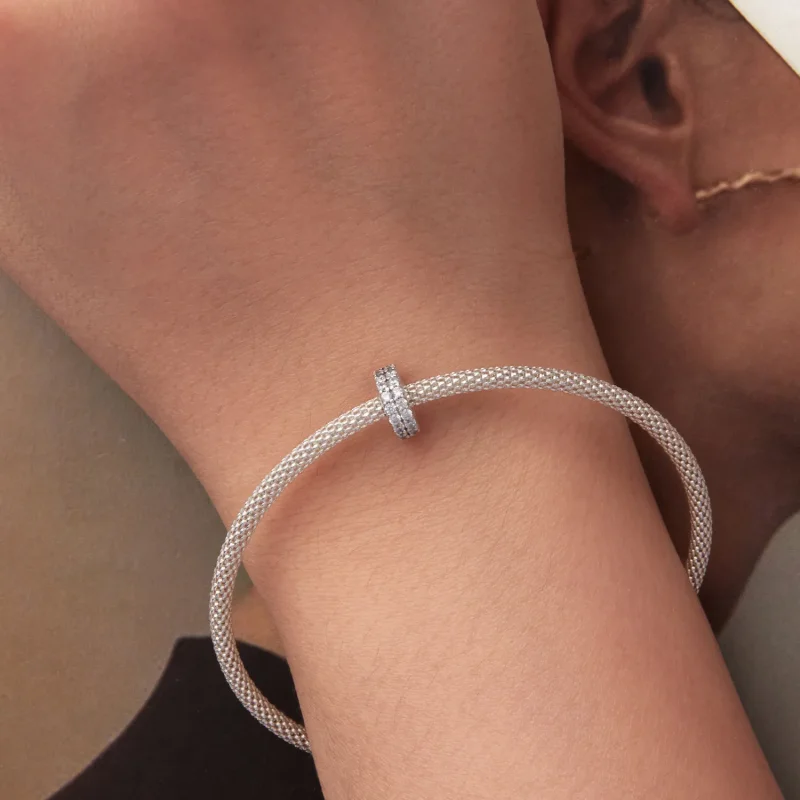 (zdjęcie do) Pandora Style 925 Srebro Próby 925 Podwójna Warstwa Błyszczący Koralik Rozdziela - Wyświetl 6
