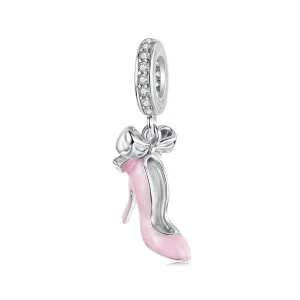 (zdjęcie do) Pandora Style 925 Srebro Próby Różowy Charm z Cyrkoniami i Platerowany Platyną - BSC1154