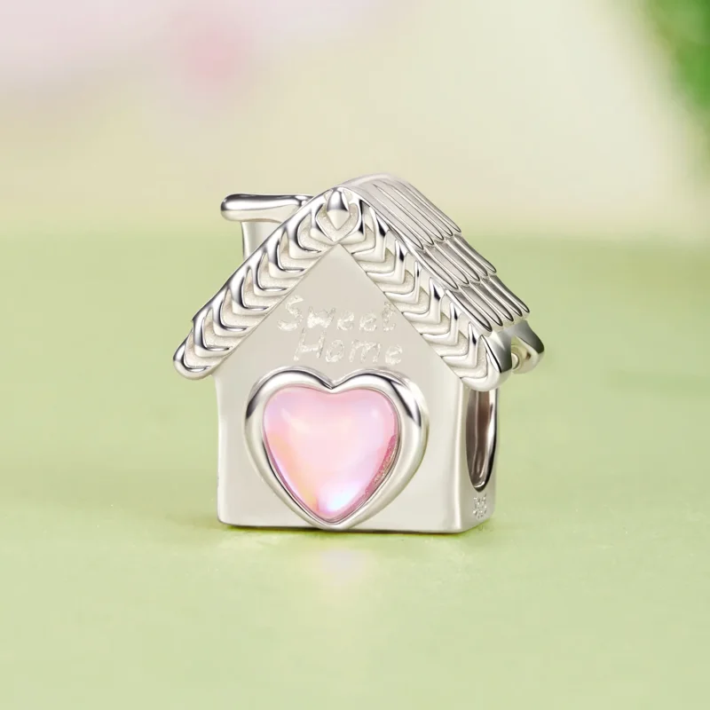 (zdjęcie do) Pandora Style 925 Srebro Próbowane Platynowane Oczko Sweet Home z Cyrkoniami i S - Wyświetl 2