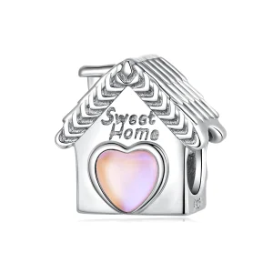 (zdjęcie do) Pandora Style 925 Srebro Próbowane Platynowane Oczko Sweet Home z Cyrkoniami i Szkłem - BSC1157