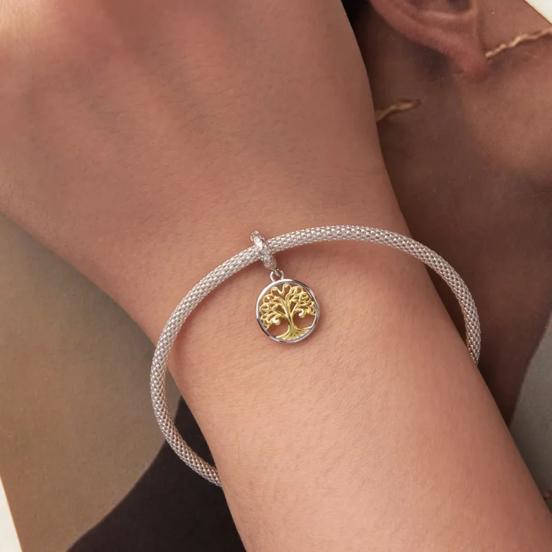 (zdjęcie do) Pandora Style 925 Srebro Próby Platinum i Pozłacane Złotem Drzewo Życia Wisiorek - Wyświetl 5