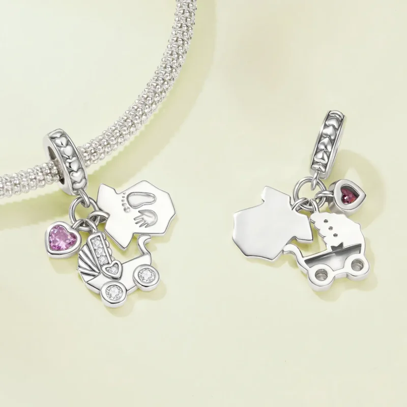 (zdjęcie do) Pandora Style 925 Srebro Próby Sterling Oksydowane Zawieszka Potrójny Charm z Cy - Wyświetl 5