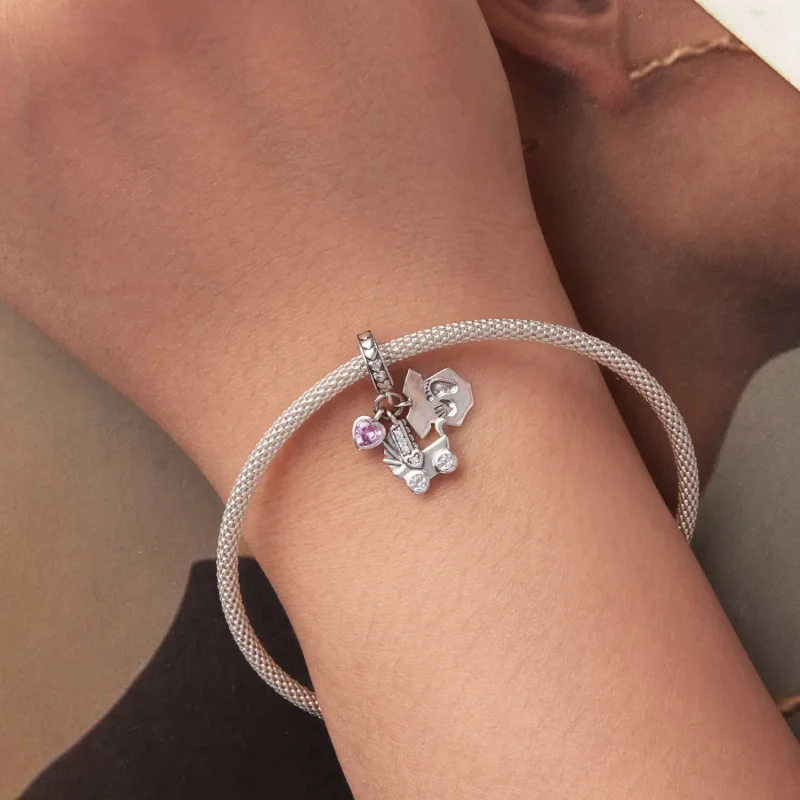 (zdjęcie do) Pandora Style 925 Srebro Próby Sterling Oksydowane Zawieszka Potrójny Charm z Cy - Wyświetl 6