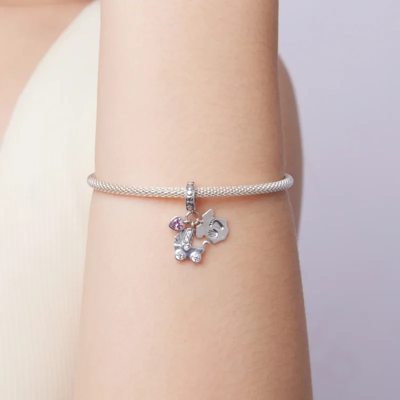 (zdjęcie do) Pandora Style 925 Srebro Próby Sterling Oksydowane Zawieszka Potrójny Charm z Cy - Wyświetl 7