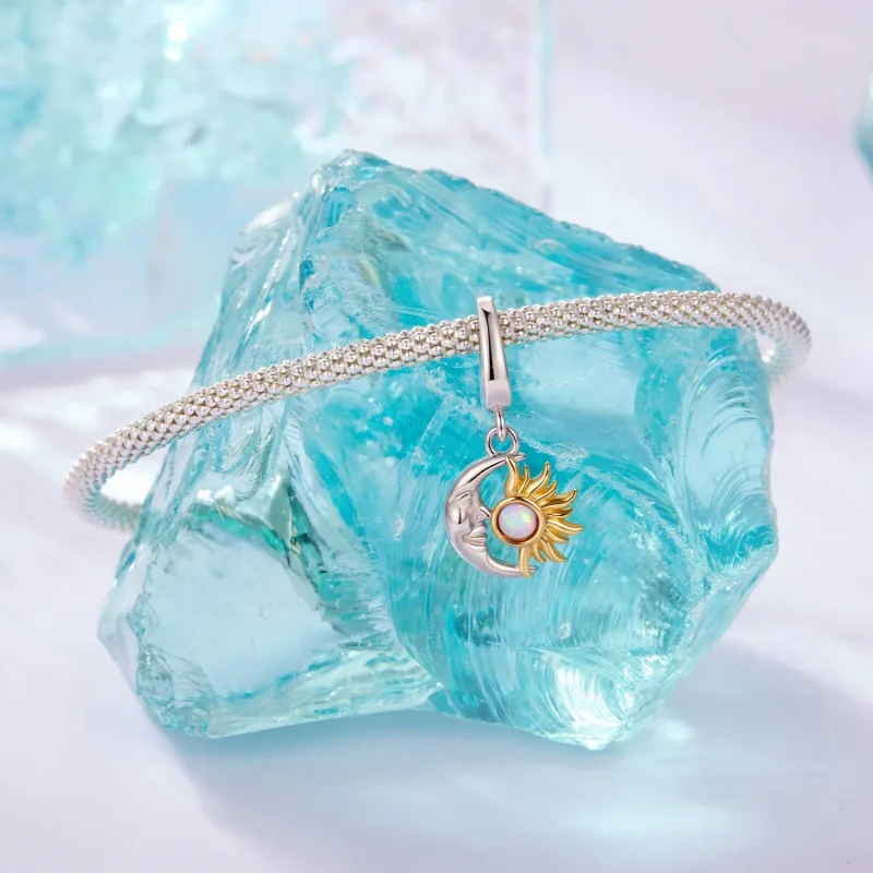 (zdjęcie do) Pandora Style 925 Srebro Próby 925 Platynowane i Pozłacane Zapięcie Słońce Księż - Wyświetl 4