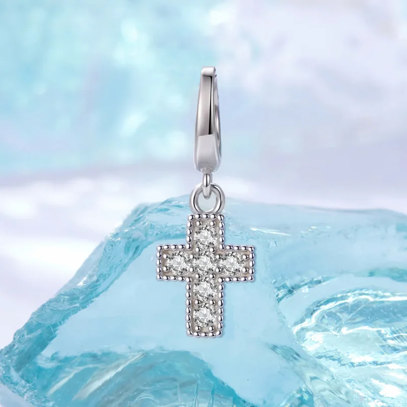 (zdjęcie do) Pandora Style 925 Srebro Próby 925 Platynowane Zawieszka Krzyż z Cyrkoniami - BS - Wyświetl 2