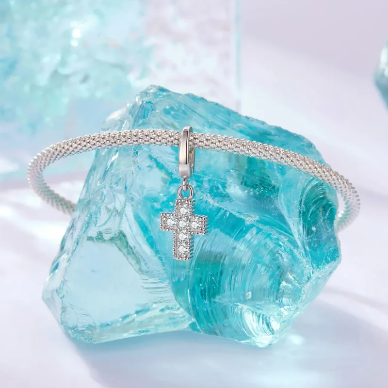 (zdjęcie do) Pandora Style 925 Srebro Próby 925 Platynowane Zawieszka Krzyż z Cyrkoniami - BS - Wyświetl 3