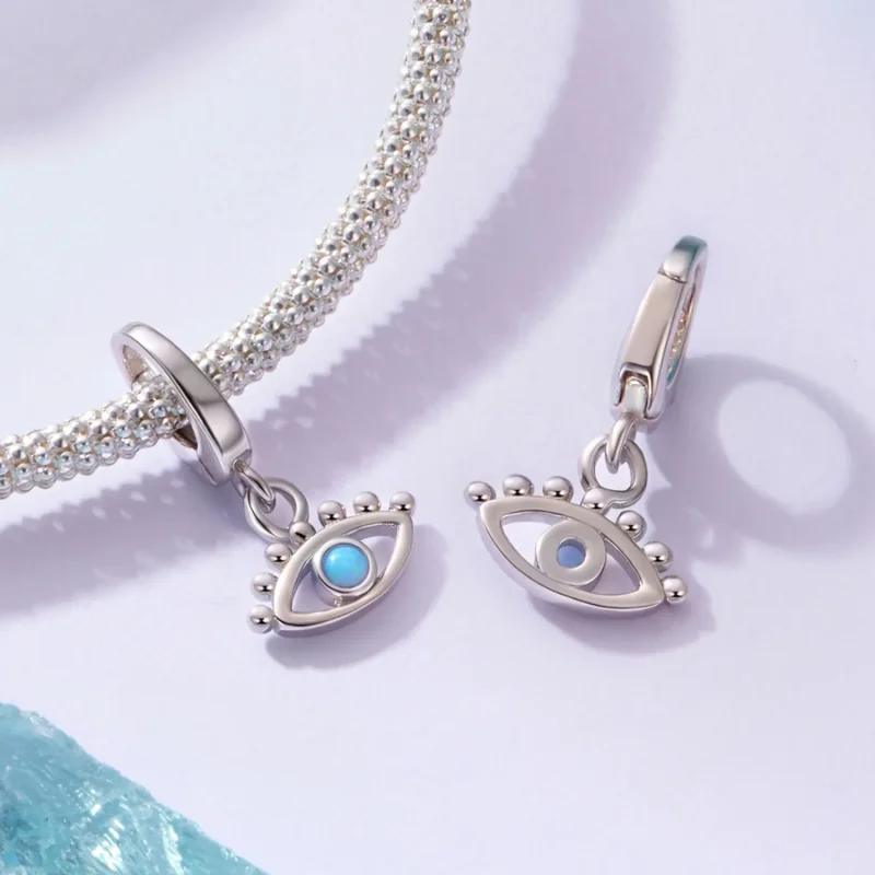 (zdjęcie do) Pandora Style 925 Srebro Próby Srebrnej Platerowane Platyną Wisior z Okiem Przec - Wyświetl 4
