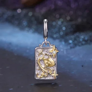 Pandora Style 925 Srebro Próby Aquarius Znak Zodiaku Charm z Cyrkoniami, Platyną i Złoceniem - BSC1164-1 (zdjęcie do) Pandora Style 925 Srebro Próby Aquarius Znak Zodiaku Charm z Cyrkoniami, Platyną i Złoceniem - BSC1164-1