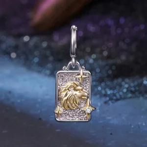 Pandora Style 925 Srebro Próby Leo Znak Zodiaku Charm z Cyrkoniami, Platyną i Złoceniem - BSC1164-7 (zdjęcie do) Pandora Style 925 Srebro Próby Leo Znak Zodiaku Charm z Cyrkoniami, Platyną i Złoceniem - BSC1164-7