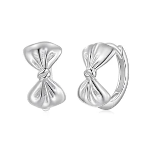 (zdjęcie do) Pandora Style S925 Srebrne Kolczyki z Kokardką i Posrebrzaniem - BSE1196