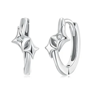 Pandora Style 925 Srebro Stylowe Kolczyki Huggie z Cyrkoniami i Oksydowanym Wykończeniem - BSE1210 (zdjęcie do) Pandora Style 925 Srebro Stylowe Kolczyki Huggie z Cyrkoniami i Oksydowanym Wykończeniem - BSE1210