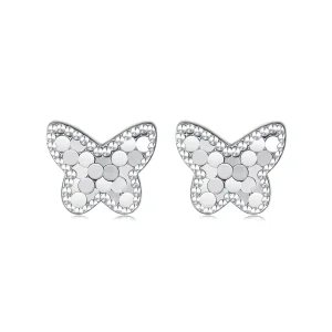 (zdjęcie do) Pandora Style 925 Srebro Próby 925 Platerowane Platyną Błyszczące Kolczyki Motyl - BSE1224