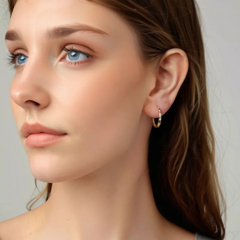 (zdjęcie do) Pandora Style S925 Srebro Starry Cyrkonie Kuliste Kolczyki z Pozłoceniem - BSE95 - Wyświetl 8
