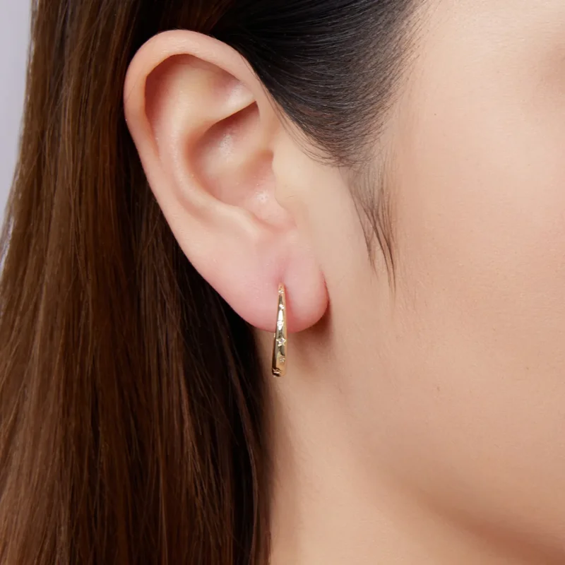 (zdjęcie do) Pandora Style S925 Srebro Starry Cyrkonie Kuliste Kolczyki z Pozłoceniem - BSE95 - Wyświetl 10