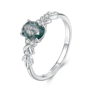 Pandora Style 925 Srebrna Pierścionek z Agatem Morskim z Cyrkoniami i Platynowym Powleczeniem - BSR677 (zdjęcie do) Pandora Style 925 Srebrna Pierścionek z Agatem Morskim z Cyrkoniami i Platynowym Powleczeniem - BSR677
