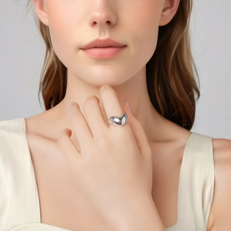 (zdjęcie do) Pandora Style 925 Srebrna Pierścionek Serce Otwarty dla Kobiet - Utleniona Biżut - Wyświetl 9