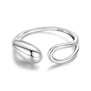 (zdjęcie do) Pandora Style 925 Srebrna Pierścionek Otwarty w Kształcie Łzy - Utleniony - BSR681-E