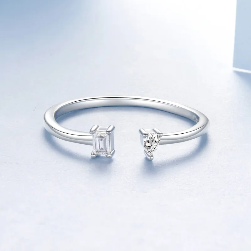 (zdjęcie do) Pandora Style 925 Srebrna pierścionek otwarty z cyrkoniami - Utleniona minimalis - Wyświetl 3