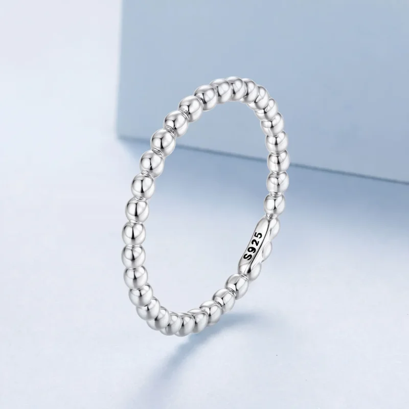 (zdjęcie do) Pandora Style 925 Srebrna Pierścionek Koralikowy - Oksydowany - BSR689 - Wyświetl 2