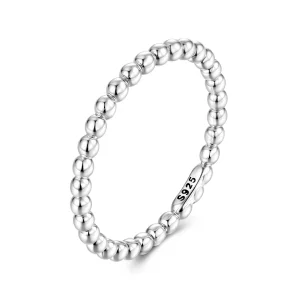 Pandora Style 925 Srebrna Pierścionek Koralikowy - Oksydowany - BSR689 (zdjęcie do) Pandora Style 925 Srebrna Pierścionek Koralikowy - Oksydowany - BSR689