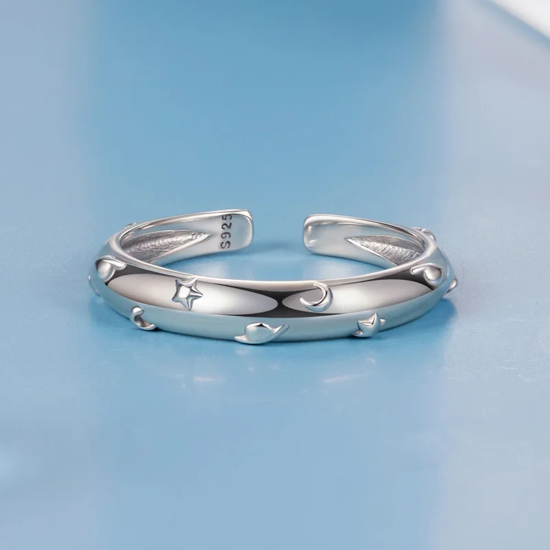 (zdjęcie do) Pandora Style 925 Srebrna pierścionek otwarty z motywem planet - Oksydowany - BS - Wyświetl 3