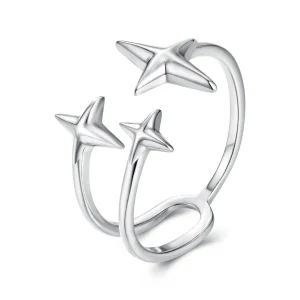 (zdjęcie do) Pandora Style 925 Srebrna Pierścionek otwarty Starlight z oksydowanym wykończeniem - BSR693-E
