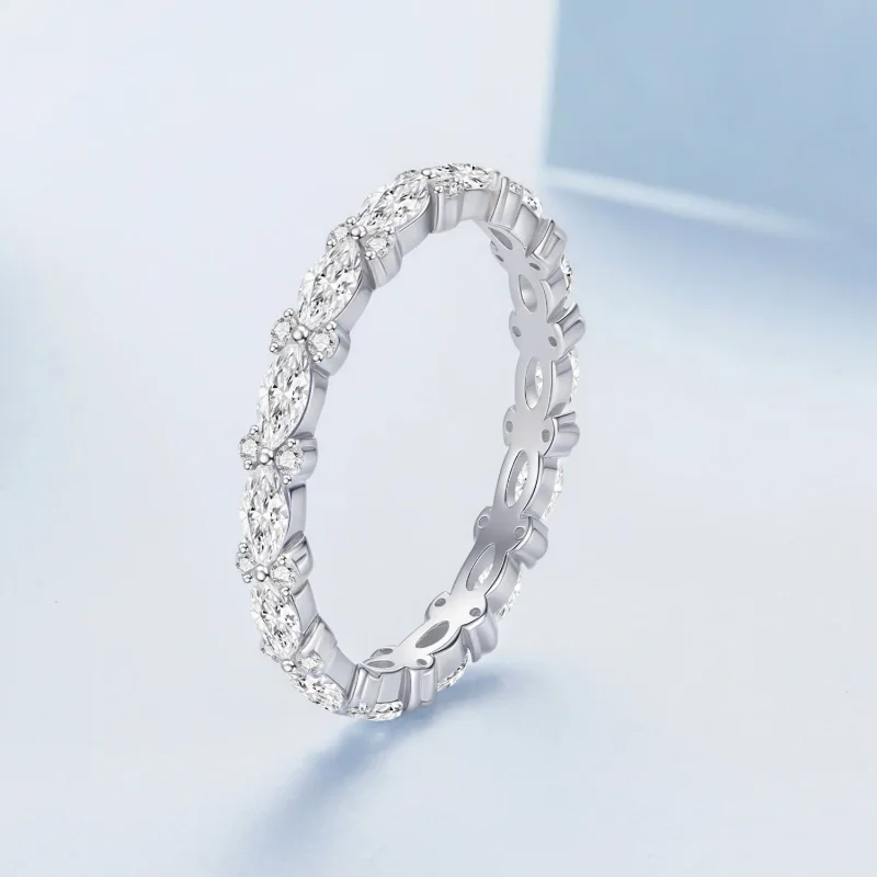 (zdjęcie do) Pandora Style Pełne Pave Pierścionek z Cyrkoniami - 925 Srebro Próby Platerowane - Wyświetl 2