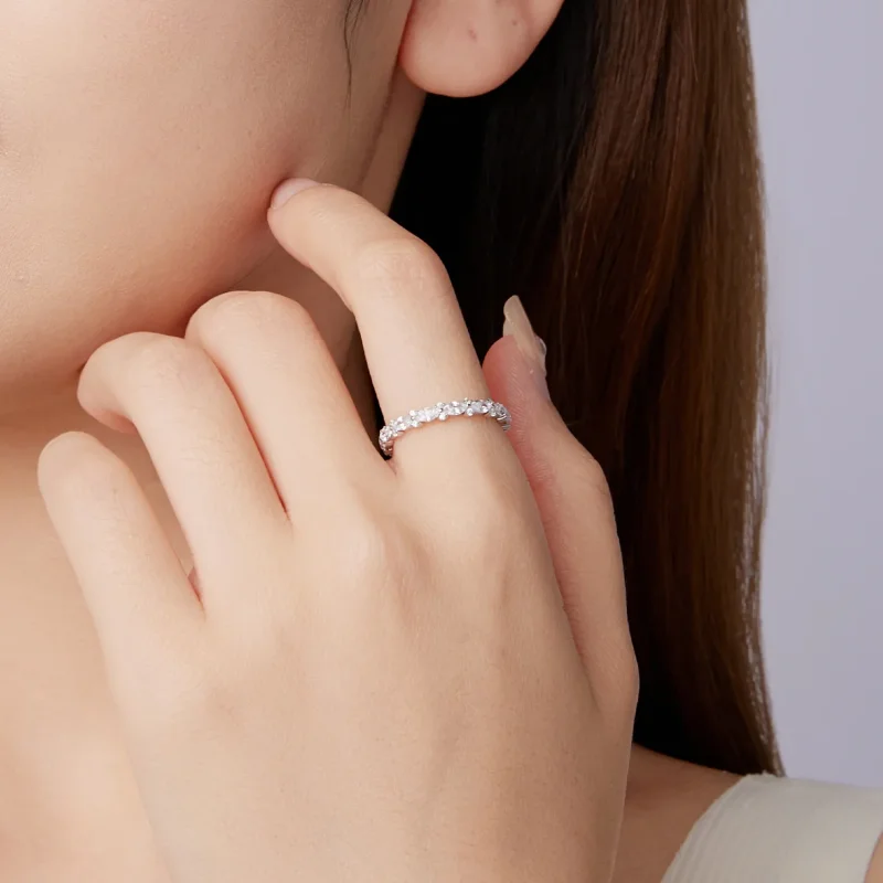 (zdjęcie do) Pandora Style Pełne Pave Pierścionek z Cyrkoniami - 925 Srebro Próby Platerowane - Wyświetl 8