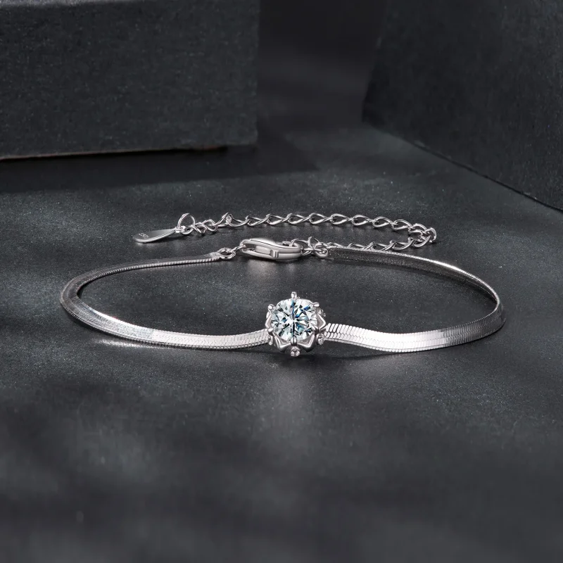 (zdjęcie do) Pandora Style 925 Srebrna Biżuteria z Moissanitem Romantyczny Pąk Bransoletka z - Wyświetl 3