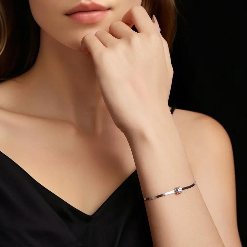 (zdjęcie do) Pandora Style 925 Srebrna Biżuteria z Moissanitem Romantyczny Pąk Bransoletka z - Wyświetl 4