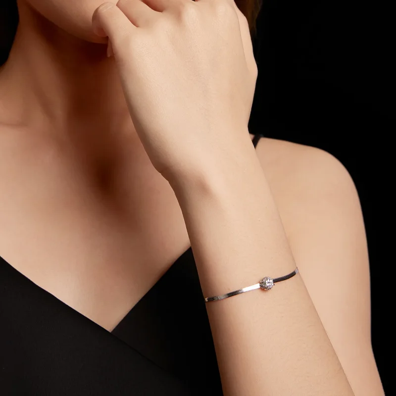 (zdjęcie do) Pandora Style 925 Srebrna Biżuteria z Moissanitem Romantyczny Pąk Bransoletka z - Wyświetl 6
